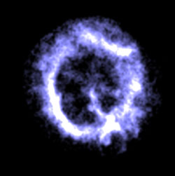 Remnant of a Supernova visualised with ACIS