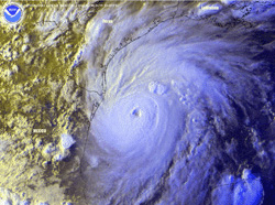 Hurricanes viewed from space