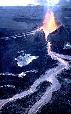 Basalt flow in Hawaii