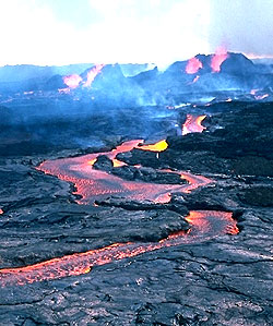 Lava flow in Hawaii