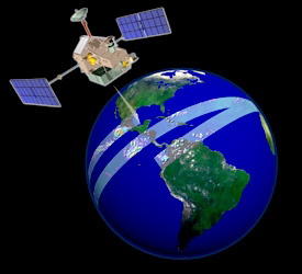 An illustration of NASA's TRMM