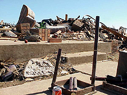 Tornado damage in Oklahoma